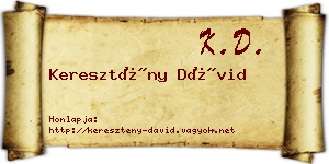 Keresztény Dávid névjegykártya
