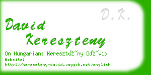 david kereszteny business card